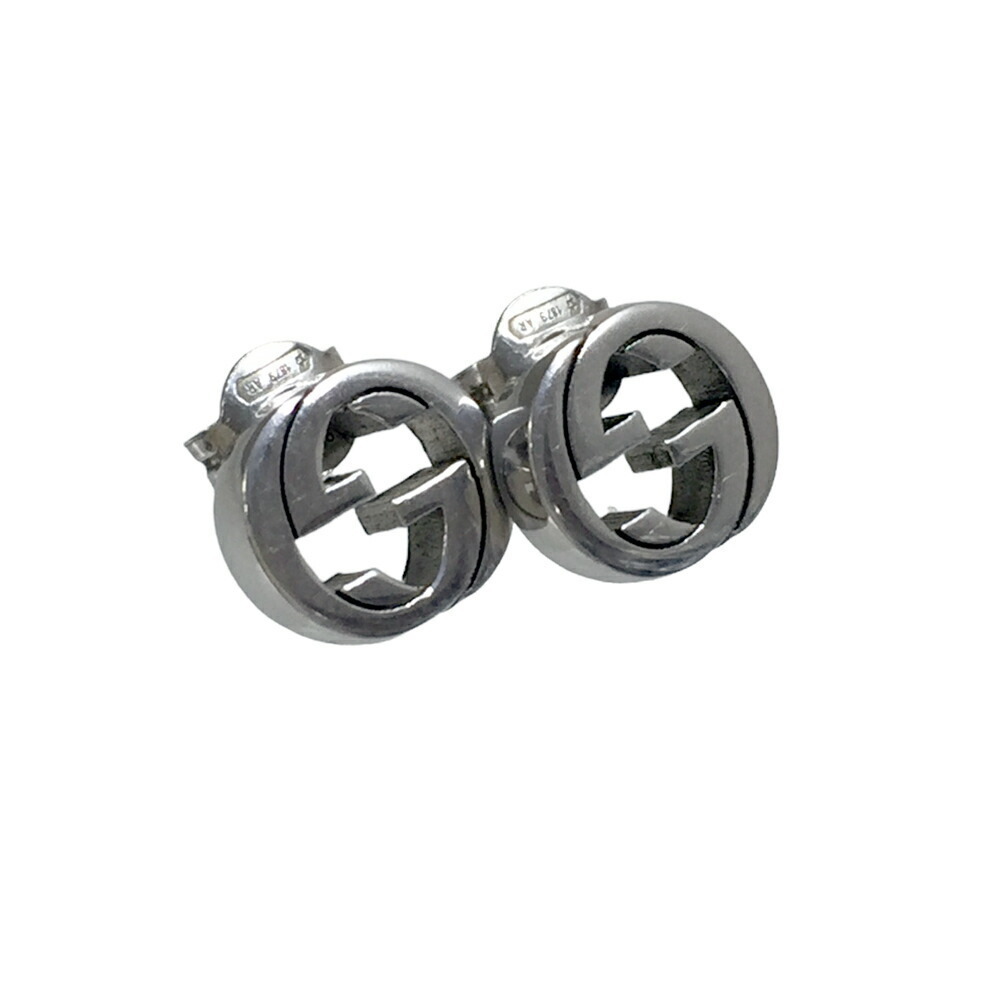 Gucci Interlocking Gg Stud Earrings Silver - image 1